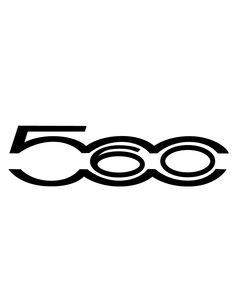 Aufkleber Fiat 500 60 Jahre Logo