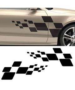 Set of 2 Chequered Deco Decals