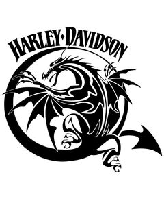 Sticker Harley Davidson Dragon ★