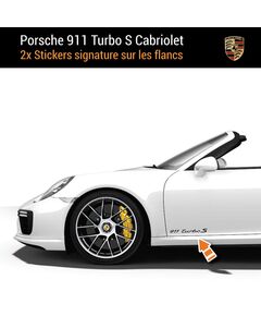 Porsche 911 Turbo S Kabriolett Aufkleber (2x)