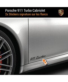 Porsche 911 Turbo Kabriolett Aufkleber (2x)