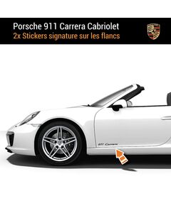 Porsche 911 Carrera Kabriolett Aufkleber (2x)