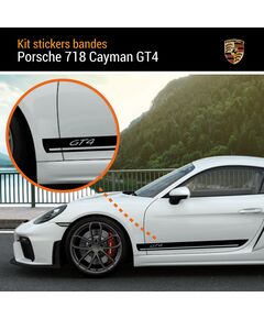 Kit Stickers Bandes Porsche 718 Cayman GT4