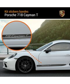 Porsche 718 Cayman T Stripes Decals Set
