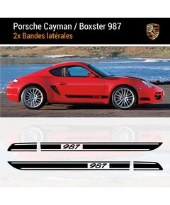 Porsche Cayman / Boxster 987 Seitenstreifen Aufkleber Set