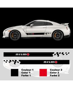 Nissan GTR Nismo Seitenstreifen Aukleber Set