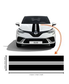 Renault Clio Racing Stripes Decal #6