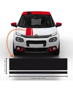 Sticker Bande Racing Citroën C3 #2
