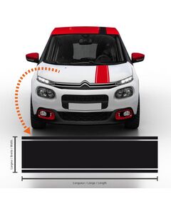 Sticker Bande Racing Citroën C3 #3