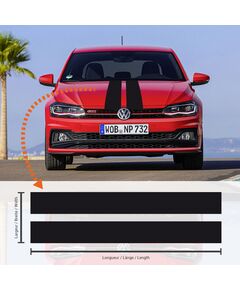 Volkswagen Polo Doppelt Streifen Aufkleber