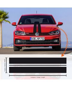 Volkswagen Polo Racing Stripes Decal #6