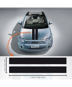 Fiat 500 Double Stripes Decal