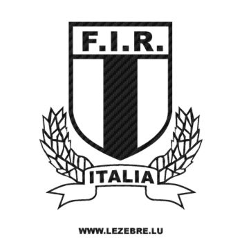 Sticker Carbone FIR Italie Rugby Logo