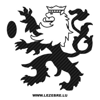 Luxembourg Rugby Logo Carbon Decal
