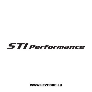 STI Performance Decal