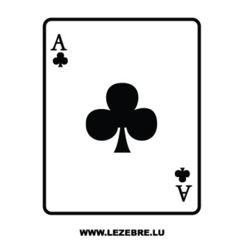 Ace of Clubs Card Decal