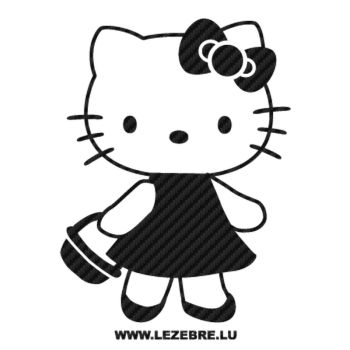 Hello Kitty Basket Carbon Decal