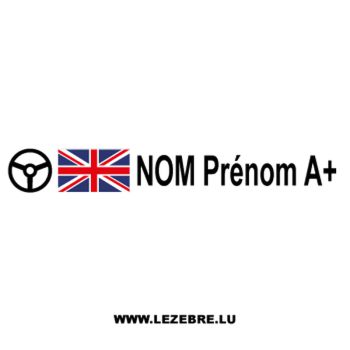 2x British Flag Steering Wheel Pilot Custom Decals