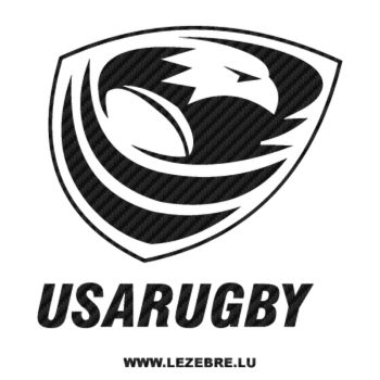 Sticker Carbone USA Rugby Logo 2