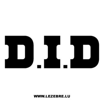 DID – D.I.D Decal