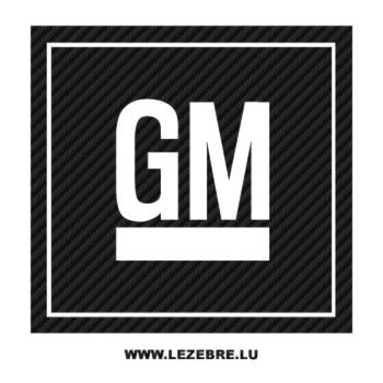 Sticker Carbone GM Logo