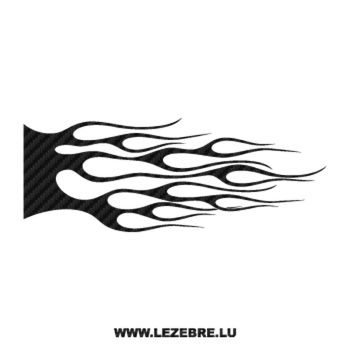 Sticker Carbone Deco Flamme 76