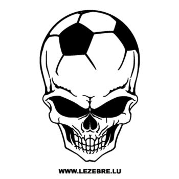 Sticker Totenkopf Football
