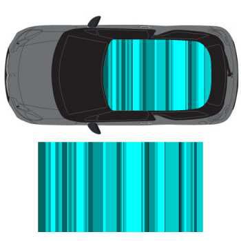 Graphic Art Shades of Turquoise car roof sticker