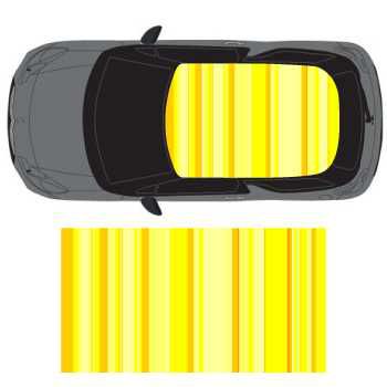 Graphic Art Shades of Yellow car roof sticker