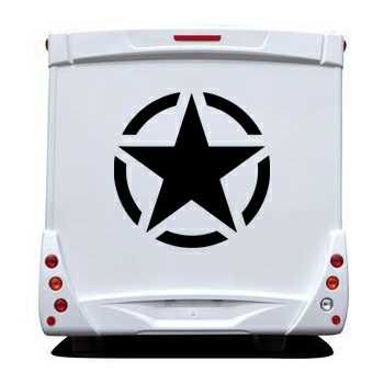 Sticker Wohnwagen/Wohnmobil Stern US ARMY STAR