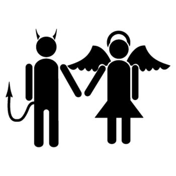 Sticker Ange et Démon (Elle et Lui)