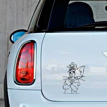 Cat and Mouse friends Mini Decal