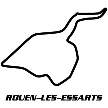 Sticker Rennstrecke Rouen-les-Essarts Frankreich