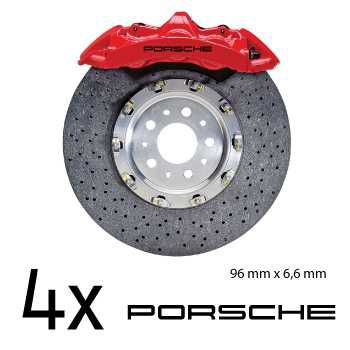 Porsche logo brake decals set