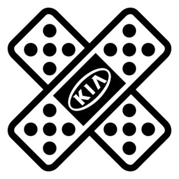 Kia Motors Sparadrap Plaster Cross car Decal