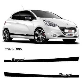 Peugeot car side stripes decals set
