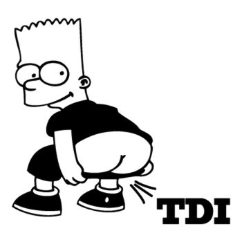 Bart farting TDI Decal