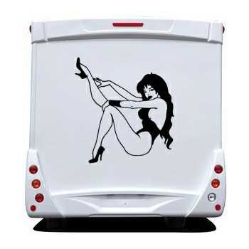 Sticker Camping Car Sexy Pin-Up