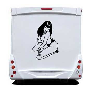 Sticker Camping Car Sexy Pin-Up 2