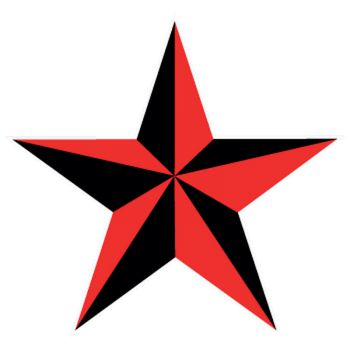 Bicolor star Decal