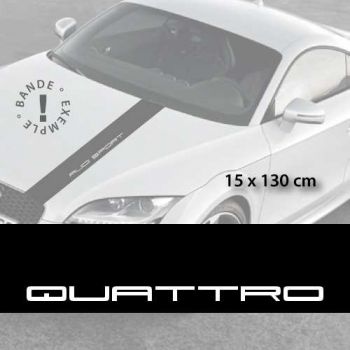 Audi Quattro car hood decal strip