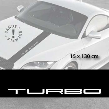 Turbo car hood decal strip