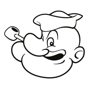 Popeye face decal