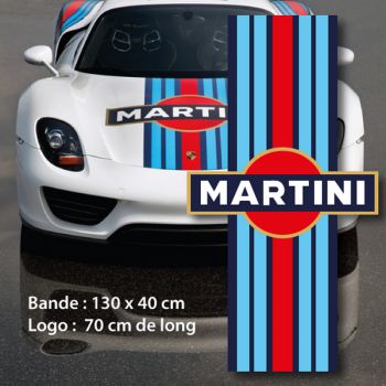 Stickers bandes autocollantes Capot Auto Martini