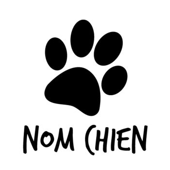 Sticker Hund à Bord Patte (Name zum Personalisieren)