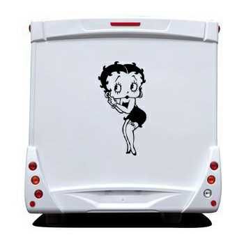 Betty Boop Camping Car Decal 1