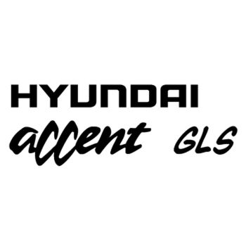 Hyundai Accent gls Logo Decal