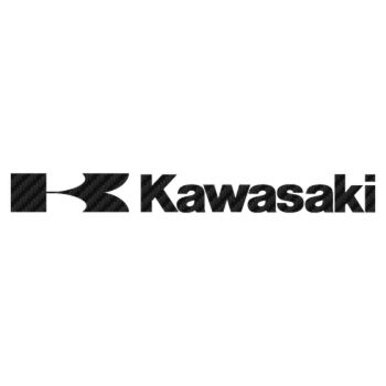 Sticker Carbone Kawasaki Logo