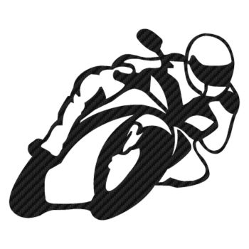 Sticker Carbone Moto Course