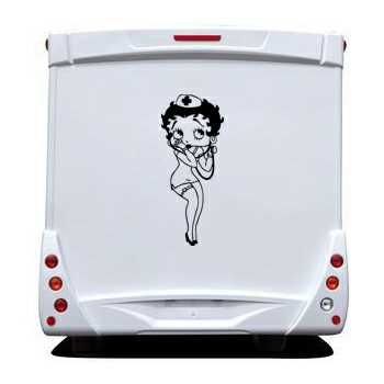 Sticker Wohnwagen/Wohnmobil Betty Boop Infirmière